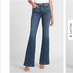 NWT Express High Waisted Bell Flare Jeans sZ 4R